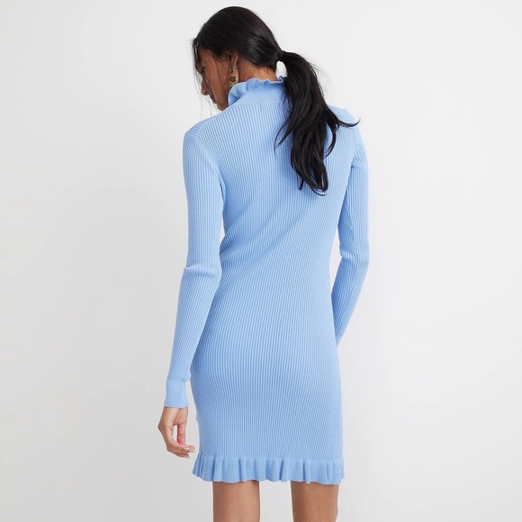 J. Crew Black Ribbed Sweater Dress NWT - Picture 4 of 4